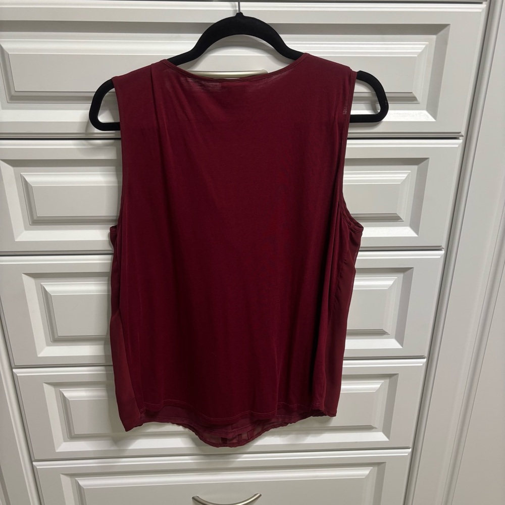 Ann Taylor Burgundy Sleeveless Top
